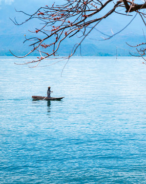 canoe on the lake, Atitlan lake is a buetiful place that you must to know