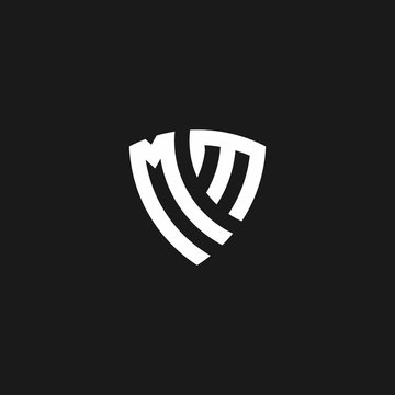 MM monogram logo with shield shape