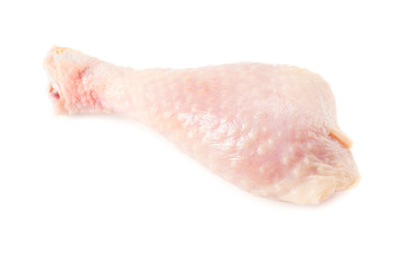 Raw chicken legs isolated on white background