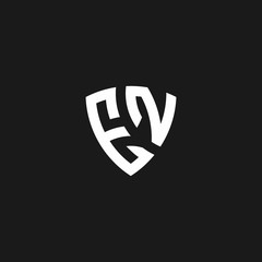 EN monogram logo with shield shape