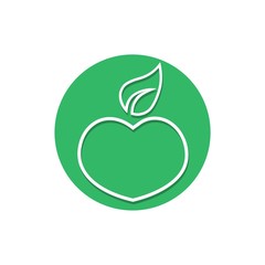 Peach icon isolated on white background