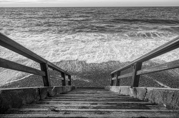 stairs to the sea