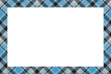 Vintage frame vector. Scottish border pattern retro style. Tartan plaid ornament.