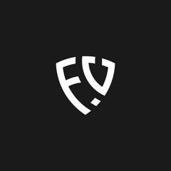 FV monogram logo with shield shape