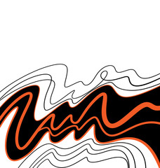 Black and white abstract wavy lines background 