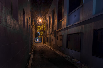 Naklejka na ściany i meble old street in the night