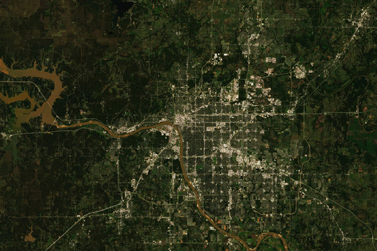 High resolution satellite image of Tulsa, USA - contains modified Copernicus Sentinel Data (2019)