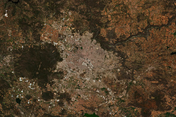 High resolution satellite image of Guadalajara in Mexico - contains modified Copernicus Sentinel...