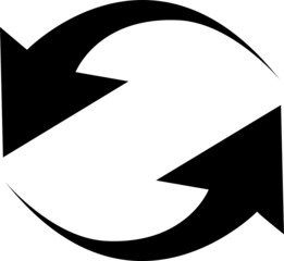Black arrows in circular motion Arrow combinations Rotation arrows