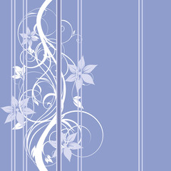 Traditional Japanese Indigo Background Template, The Flowers Texture 

