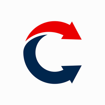 Letter C Logo With Arrow Concept