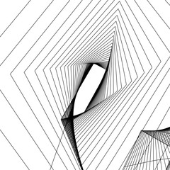 Obraz premium Geometric shapes in abstract stripes pattern Shows the movement of modern buildings. Vector illustration.