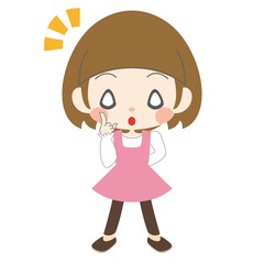 上を指差す女の子