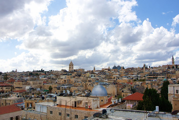 Fototapeta na wymiar Israel Jerusalem old town city scape
