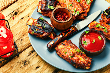 Delicious fried ribs