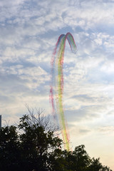 THE DISPLAY OF COLOURS OF THE UAE FLAG DURING NATIONAL DAY
