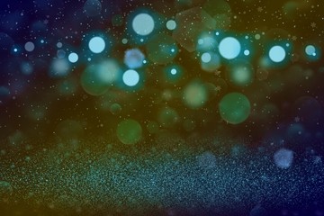 pretty sparkling glitter lights defocused bokeh abstract background with falling snow flakes fly, celebratory mockup texture with blank space for your content
