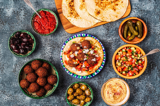 Falafel - traditional dish of Israeli and Middle Eastern cuisine