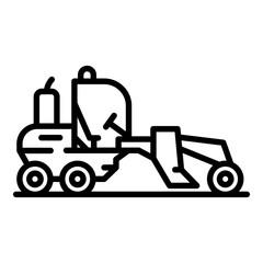 Heavy grader machine icon. Outline heavy grader machine vector icon for web design isolated on white background