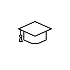 mortarboard icon vector illustration outline design