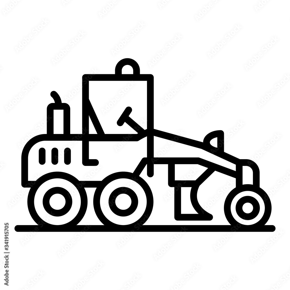 Poster business grader machine icon. outline business grader machine vector icon for web design isolated on