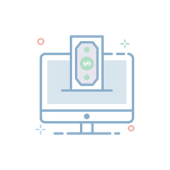 Online Money Vector icon