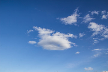 Cloud in the blue sky. A beautiful clouds against the blue sky background. Beautiful cloud pattern in the sky.