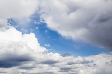 Cloud in the blue sky. A beautiful clouds against the blue sky background. Beautiful cloud pattern in the sky.