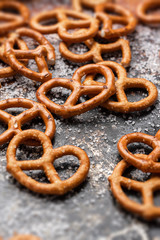 pretzel on a dark background
