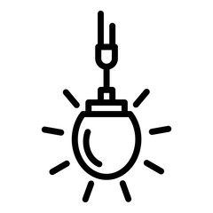 Demolition ball icon. Outline demolition ball vector icon for web design isolated on white background