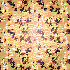 Seamless background pattern. Mosaic tile ornament pattern.