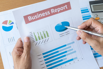 businessman working data document business report. research development planning management concept