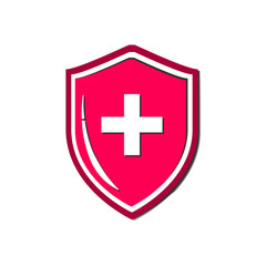 Vector icon of the immune system. immune system. Protection of health bacterial viruses. Prevention of human germs medically.