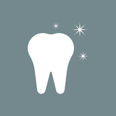 Shining tooth icon design. vector illustration