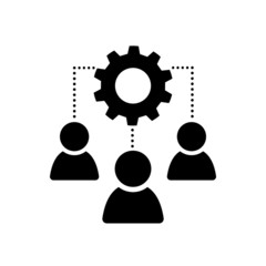 Team of some employees icon vector. workers illustration sign. developers symbol. management logo.