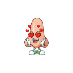 Obraz premium Charming nose cartoon character with a falling in love face