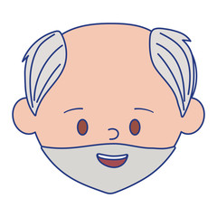 Isolated grandfather head vector design