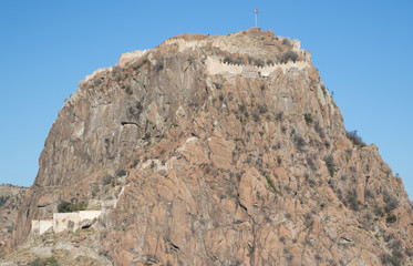 Fototapeta premium Afyonkarahisar, Turkey - a city famous for its thermal baths, Afyonkarahisar displays a many wonderful spots. Here in particular the Afyonkarahisar Fortress