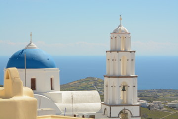 Obraz premium church in santorini
