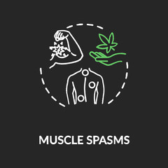 Muscle spasms chalk RGB color concept icon