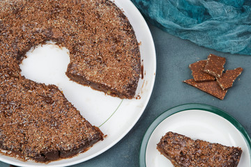 delicious homemade chocolate cake on a plate