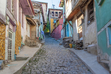 Fototapeta na wymiar Afyonkarahisar, Turkey - a city famous for its thermal baths, Afyonkarahisar displays a many wonderful spots. Here in particular the typical ottoman Old Town 