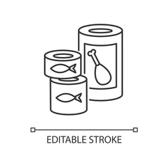 Canned goods and soups pixel perfect linear icon