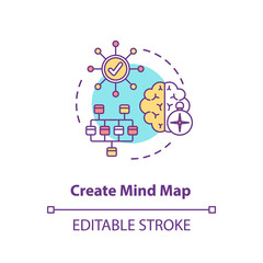 Create mind map concept icon