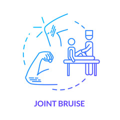 Joint bruise, hematoma, traumatism concept icon