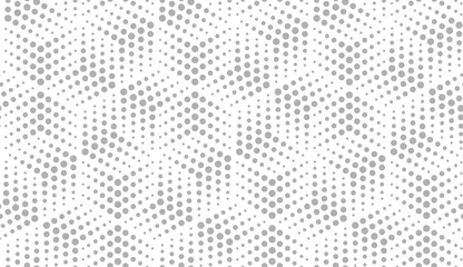 Fototapete Schwarz Weiß geometrisch modern Abstraktes geometrisches Muster mit Punkten. Ein nahtloser Vektorhintergrund. Weiße und graue Verzierung. Grafisches modernes Muster. Einfaches Gittergrafikdesign