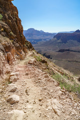 hiking the south kaibab trail in grand canyon national park, arizona, usa
