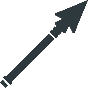 spear black icon on white background