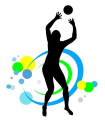 Beachvolleyball graphic in vector quality