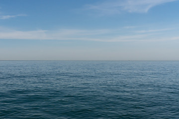 calm blue Black Sea in Sochi in the afternoon